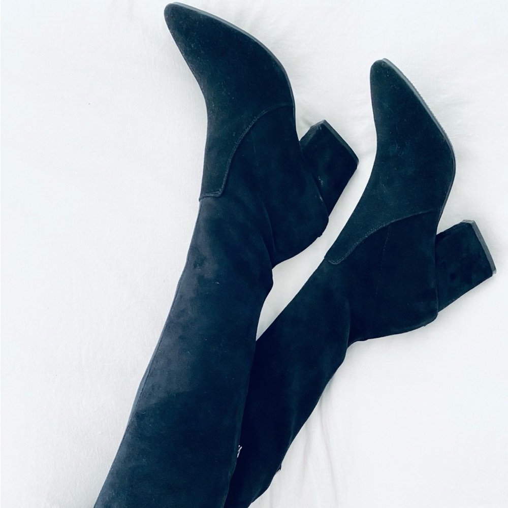 Ellis Classic Over the Knee Suede Leather Boots